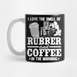 Rubber & Coffee Funny Forklift Operator Driver Dad Gift Mug